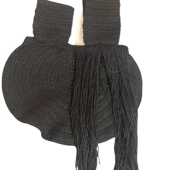 New! Soraya Hennessy black Fiesta Fringe Pouch - Picture 3 of 16
